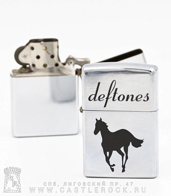 зажигалка с гравировкой deftones "white pony"