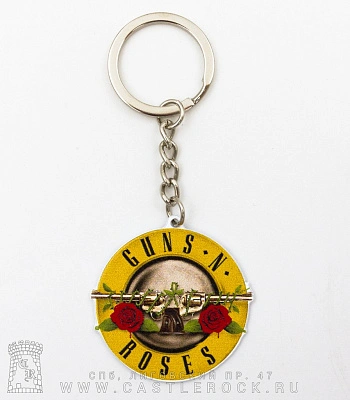 брелок металлический guns'n'roses