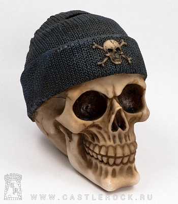 копилка череп в шапке