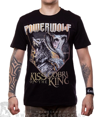 футболка powerwolf "kiss of the cobra king"