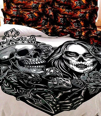комплект постельного белья santa muerte (сердце)