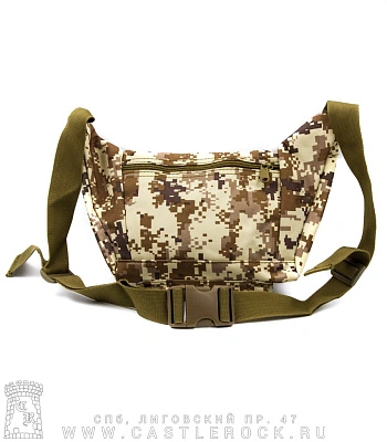 сумка на пояс текстиль с контактной лентой (камуфляж оливковый)