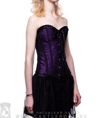 корсет фиолетовый с узором