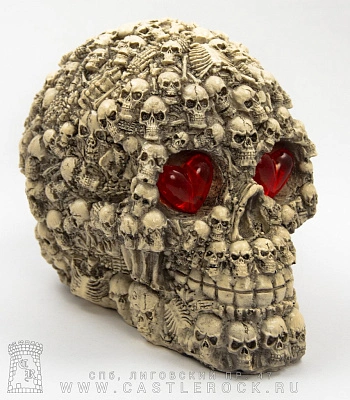 светильник череп с сердечками (скелеты)