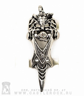 кольцо-коготь скорпион (стразы)