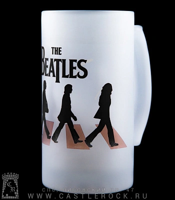 кружка пивная стеклянная beatles "abbey road"
