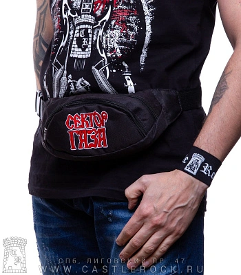 сумка на пояс с вышивкой сектор газа (лого красное) 2