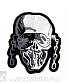 нашивка megadeth vic rattlehead (ч/б, вышивка)