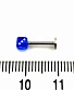 Лабрет Сталь с Игральной Костью (синей) 1,2 х 8 х 3