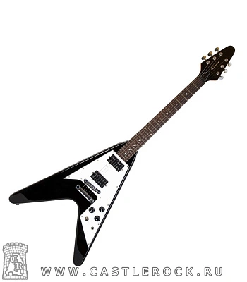 электрогитара v-образная caraya e235bk (белая накладка)