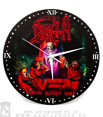 часы настенные death "scream bloody gore"