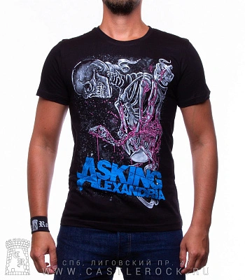 футболка asking alexandria (скелет)
