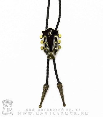 боло гитара (головка грифа, эмаль черная, бронза)