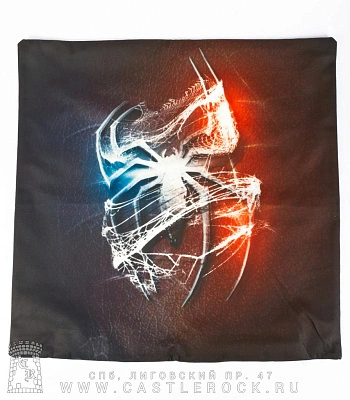 чехол на подушку spiderman человек-паук (лого)