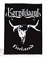 нашивка на спину korpiklaani "finland" (ч/б)