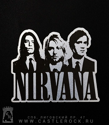 наклейка пластиковая nirvana (группа)