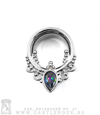 Тоннель Сталь Тонкостенный Кружево (страз) 16 мм