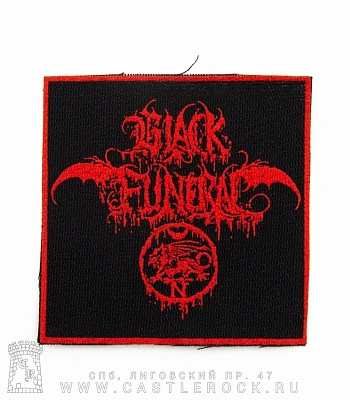 нашивка black funeral (лого красное)