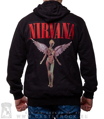 балахон на молнии nirvana "in utero"