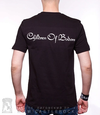 футболка children of bodom (смерть, принт синий)