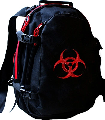 рюкзак с вышивкой biohazard
