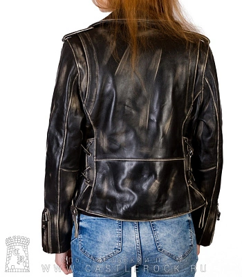 косуха женская castle rock классическая (искусственное старение, толстая кожа)