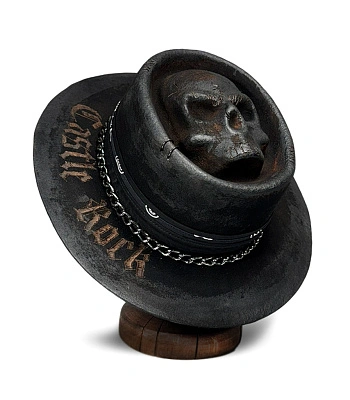 шляпа фетровая pork castle rock (череп, черная)