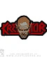 нашивка на спину kreator (лого, голова демона, вышивка)