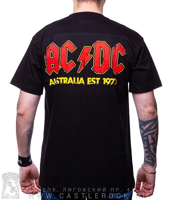 футболка ac/dc angus young "high voltage rock'n'roll. australia est. 1973"