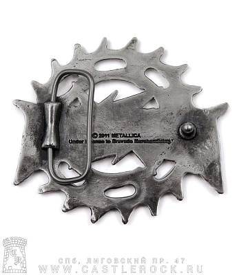 пряжка metallica (лого, шестерня)