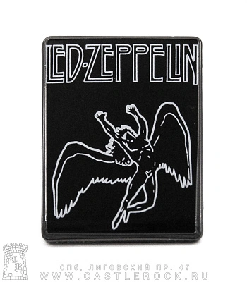 значок цанга led zeppelin (ангел, ч/б)