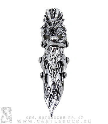 кольцо-коготь дракон и пламя