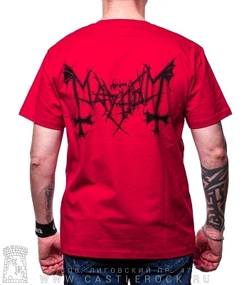 футболка mayhem "deathcrush" (красная)