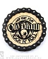 подставка под кружку с мотоцепью череп "old skull. any we play rock'n'roll"