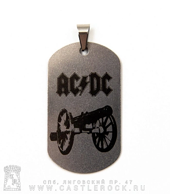 жетон с гравировкой ac/dc (пушка)
