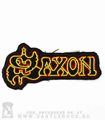 нашивка saxon (лого желтое, вышивка)
