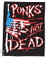 нашивка на спину anarchy анархия punks not dead (надпись, флаг сша)