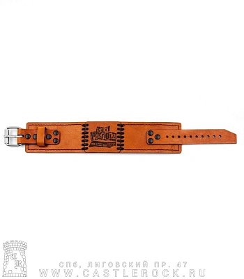 браслет кожаный с гравировкой sex pistols "god save the queen"