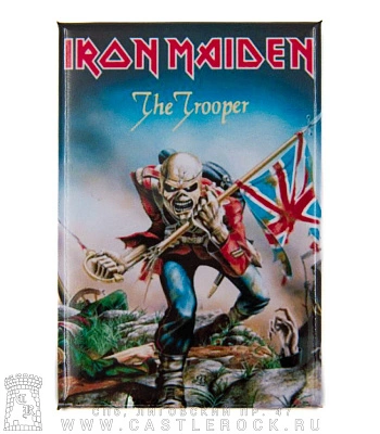 магнит прямоугольный iron maiden "the trooper"