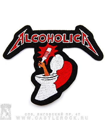 нашивка metallica "alcoholica" (вышивка)