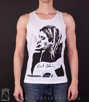 майка nirvana kurt cobain (надпись, курит)