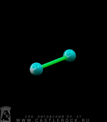 Штанга Биофлекс с Акриловыми Шариками Звезда (зелено-голубая) 1,6 х 16 х 6/6