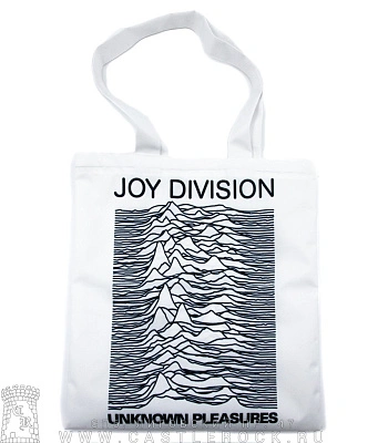 сумка шоппер joy division "unknown pleasures" (белая)