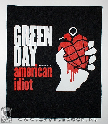 нашивка на спину green day (граната)