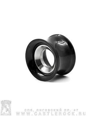 Тоннель Сталь Тонкостенный Черный (комбинированный, с внутренней резьбой) 14 мм