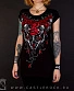 туника черепа и розы "red roses"