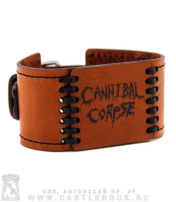 браслет кожаный с гравировкой cannibal corpse