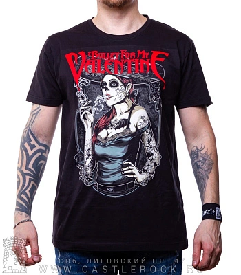 футболка bullet for my valentine (santa muerte)