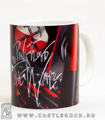 кружка pink floyd "the wall" (молотки, надпись белая)