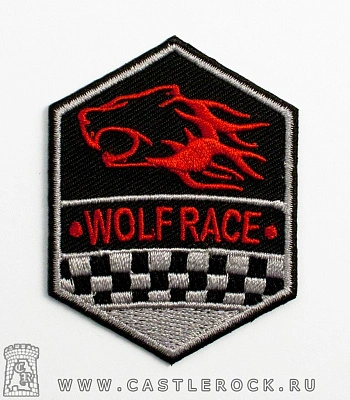 нашивка термо wolf racer (вышивка)